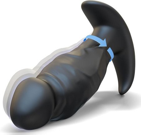 Premium App-Controlled 360° Rotating & Vibrating Liquid Silicone Anal Plug