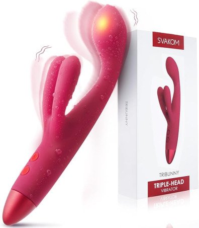 3-in-1 Heated Rabbit Vibrator with Triple Motors & Dual Ears