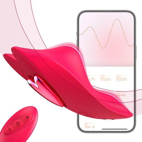 App-Enabled Wearable Magnetic Panty Rose Vibrator  