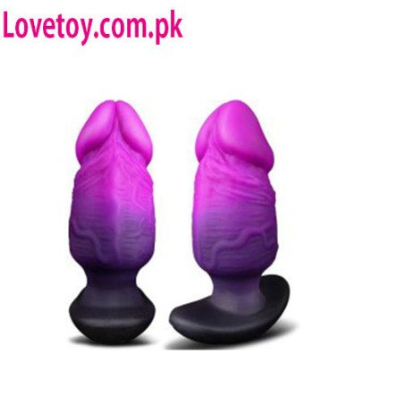 Handmade Fantasy Multi-Color Realistic Silicone Anal Plug with T-Base In Pakistan