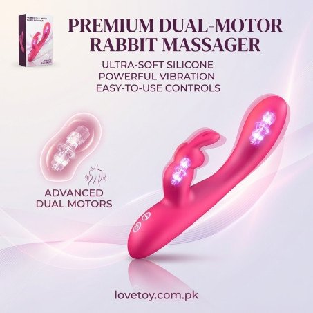G Spot Vibrator Sex Toys - Upgraded 2-in-1 Rabbit Vibrator with Dual Motors In Pakistan