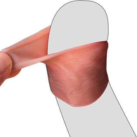 Penis Foreskin Sleeve Silicone Cock Sleeve Extension Sheath Penis Ring Stretcher Glans Penis Sleeve for Enlarge Thicken Dildo Penis Sleeve