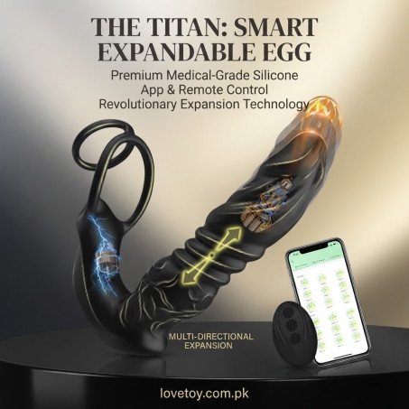 Upgraded 5-in-1 Thrusting Anal Vibrator with Cock Rings In Pakistan