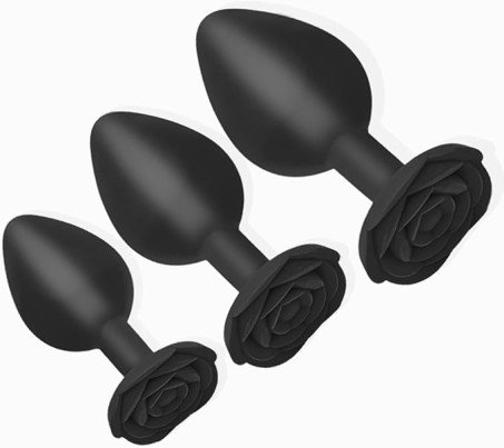Premium 3-Piece Graduated Silicone Anal Plug Training Kit