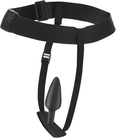 Silicone Anal Plug and Wearable Harness Set