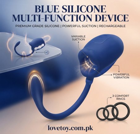 3 In 1 Liquid Silicone Vibrating Male Stroker and Cock Ring In Pakistan