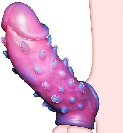 Monster Sleeve Dildo Penis Extension Sleeve 20cm Silicone Extender for Men