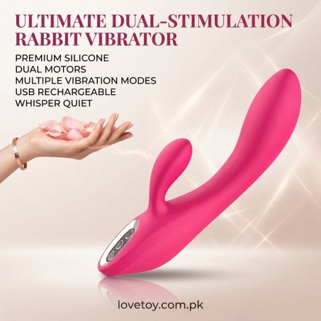 Rabbit Vibrator Sex Toys for Women - G Spot Anal Dildo Vibrator with 7 Vibrating Modes In Pakistan