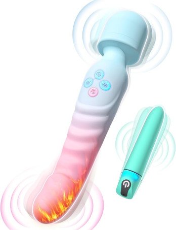 Textured G-Spot Ring Handle Silicone Vibrating Dildo