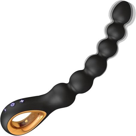 Rechargeable Vibrating Silicone Anal Bead Plug 